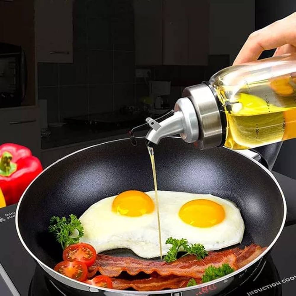 1L Transparent Oil Dispenser – Easy Pour, Unbreakable Plastic