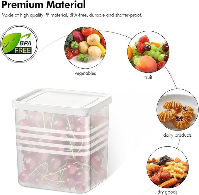 Fridge & Pantry Storage Containers – Food Organizers (6-Pack)