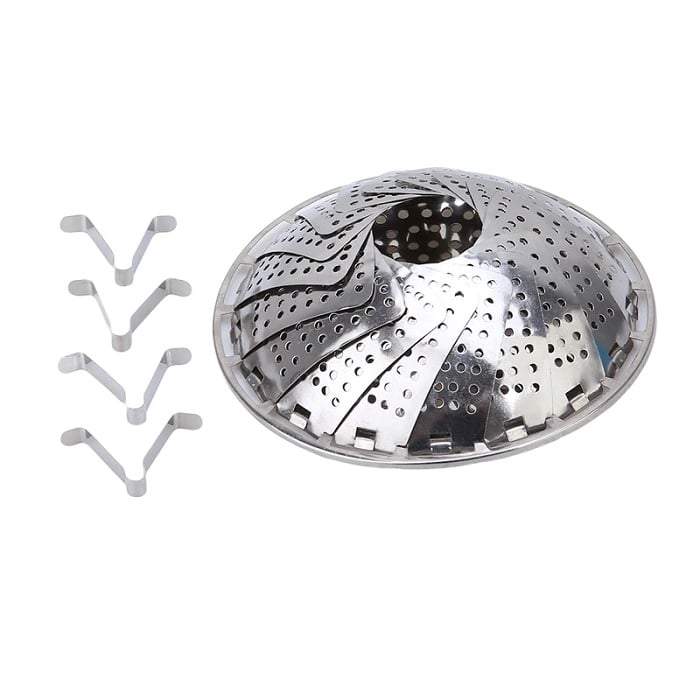 Stainless Steel Folding Steamer Basket – Adjustable Vegetable & Food Steamer