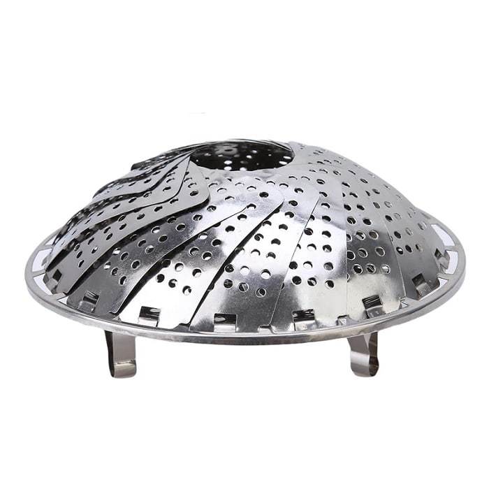 Stainless Steel Folding Steamer Basket – Adjustable Vegetable & Food Steamer
