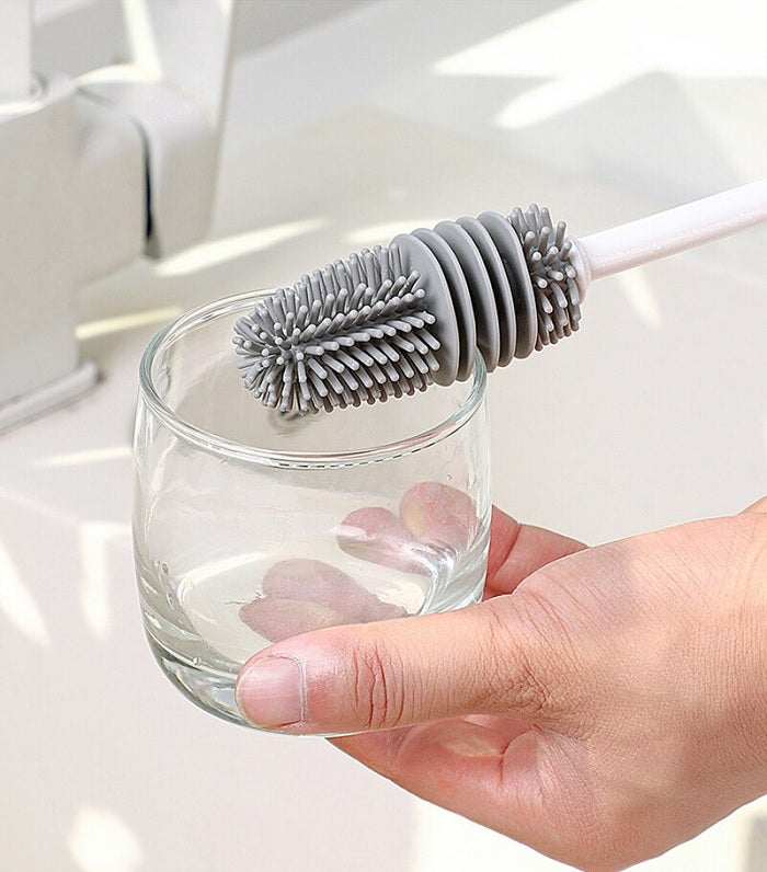 Silicone Long Handle Bottle Cleaning Brush – Multipurpose for Various Bottle Openings