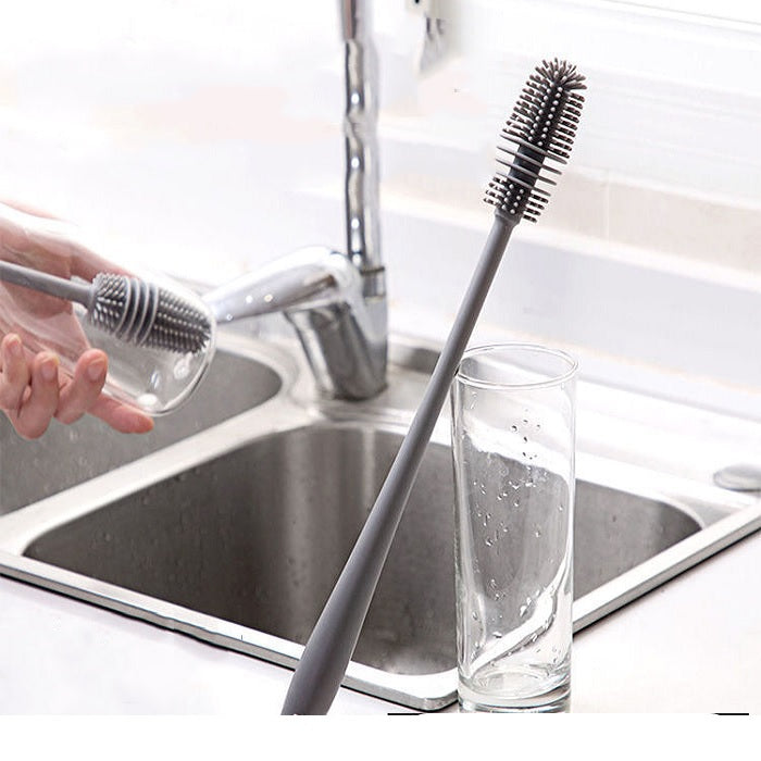 Silicone Long Handle Bottle Cleaning Brush – Multipurpose for Various Bottle Openings