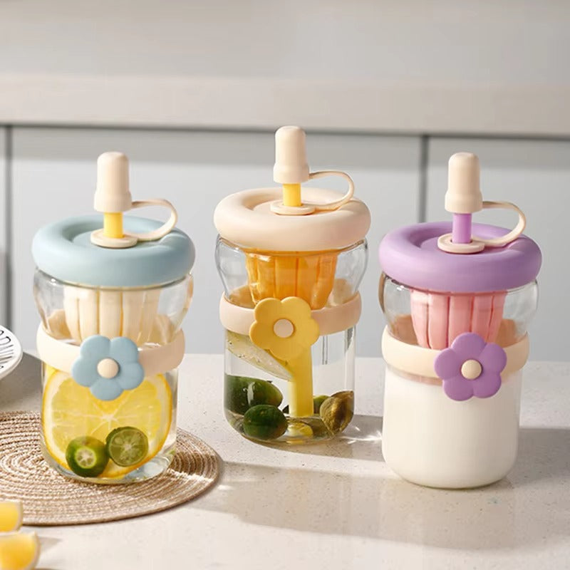Eco-Friendly Reusable Coffee Mug with Straw