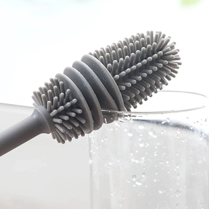 Silicone Long Handle Bottle Cleaning Brush – Multipurpose for Various Bottle Openings