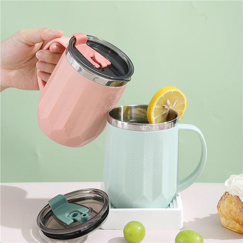 Stainless Steel Coffee Mug With Lid– Insulated Travel Cup
