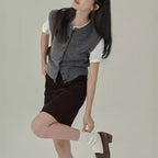 Wool Sleeveless Knit Vest – Minimalist Layering Essential