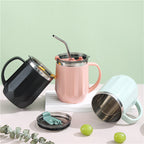 Stainless Steel Coffee Mug With Lid– Insulated Travel Cup