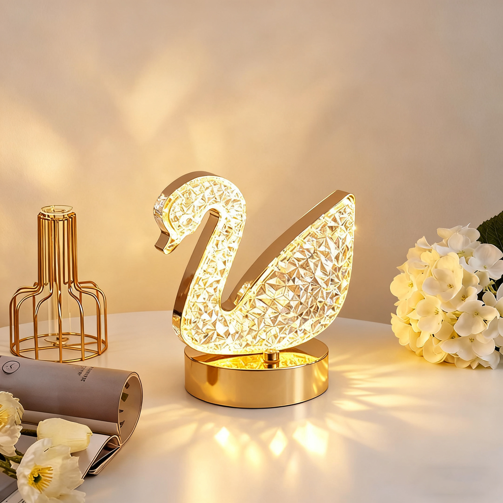 🎄50K+ SOLD! ✨Rechargeable Luxury Crystal LED Night Light Lamp