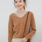 Women's Pure Wool V-Neck Sweater
