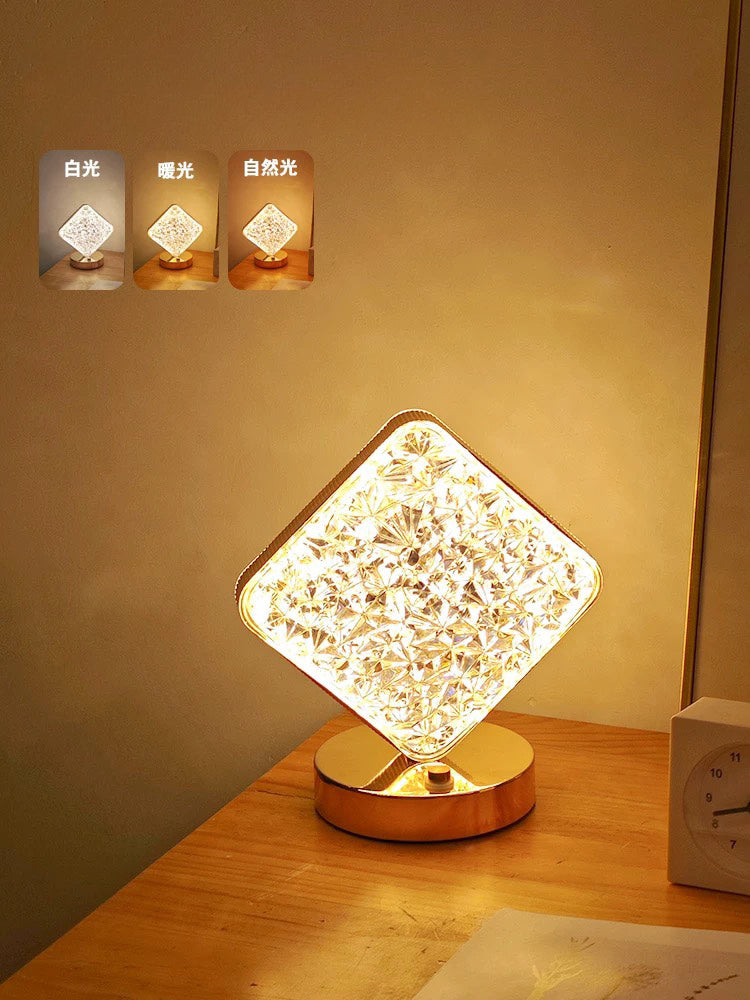🎄50K+ SOLD! ✨Rechargeable Luxury Crystal LED Night Light Lamp