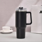 1200ml Stainless Steel Tumbler with Lid & Straw – Vacuum Insulated
