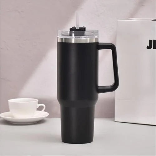 1200ml Stainless Steel Tumbler with Lid & Straw – Vacuum Insulated