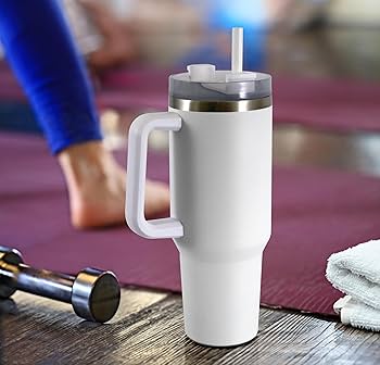 1200ml Stainless Steel Tumbler with Lid & Straw – Vacuum Insulated