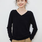 Women's Pure Wool V-Neck Sweater