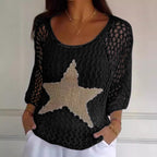 🔥Summer Hot Sale 49%OFF🔥Women's Fashion Round Neck Crochet Knit Fishnet Top