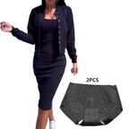 Spaghetti Strap Bodycon Dress & Jacket Set