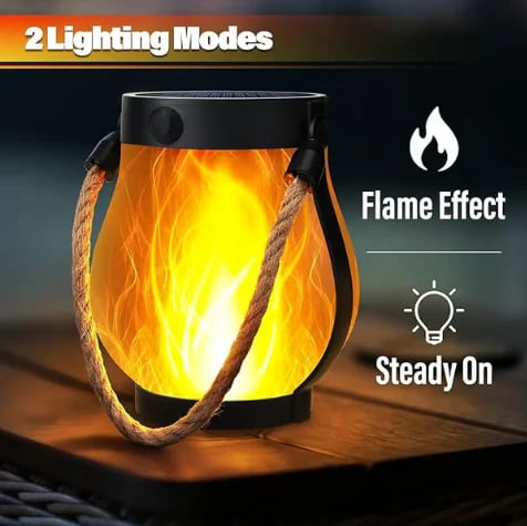 Dancing flame Solar Lantern Outdoor Lights