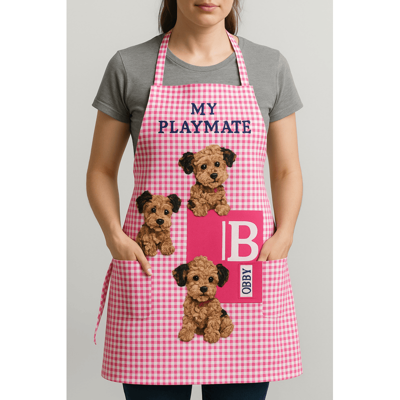 Adorable Dog Kids Apron – Perfect for Cooking & Painting