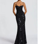 Embroidered Evening Gown