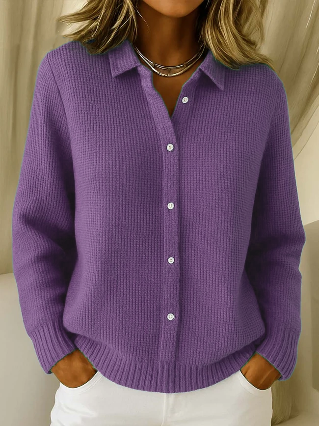 NEW🔥 Women's Casual Cotton Button-Down Cardigan Sweater