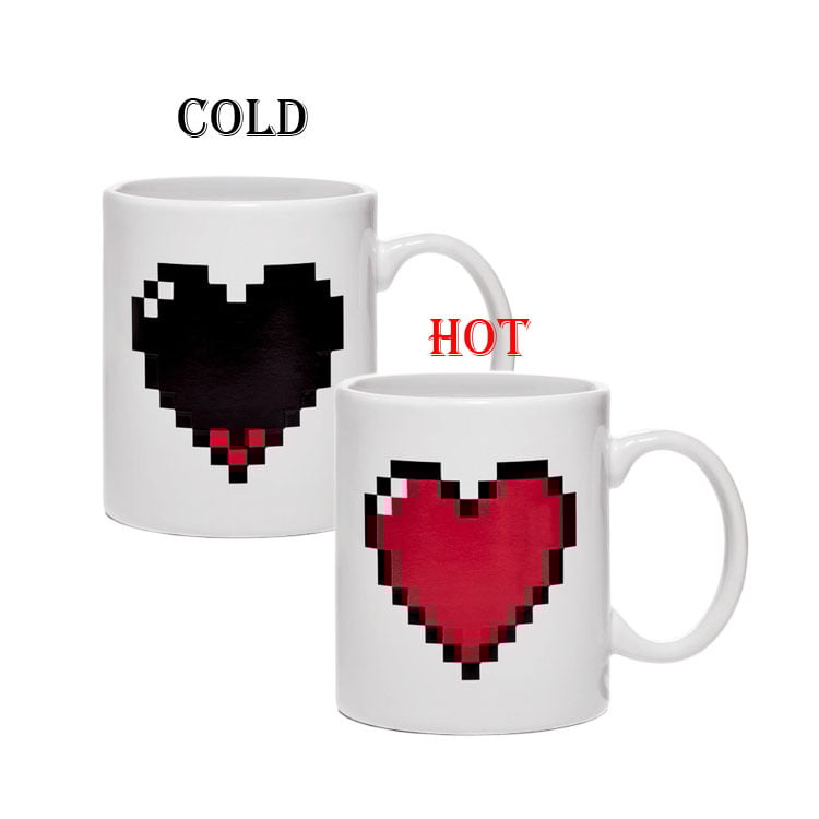 Pixel Heart Morphing Mug