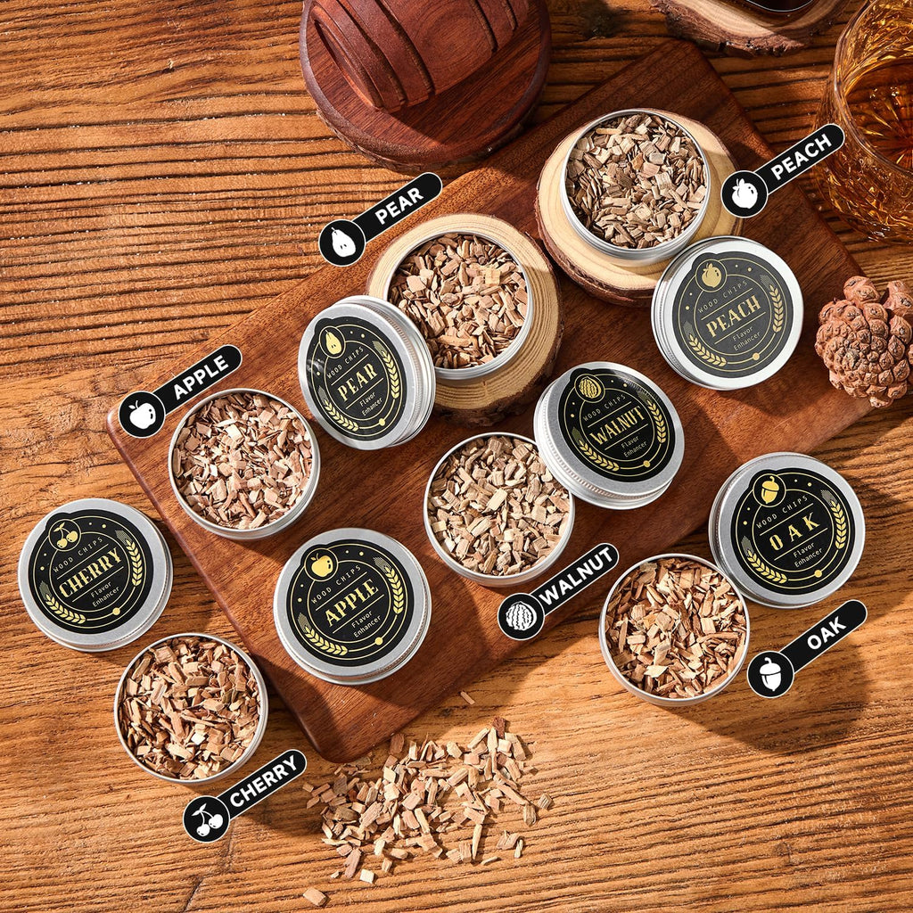 Wooden barrel smoking set