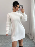 Knitted long-sleeved dress