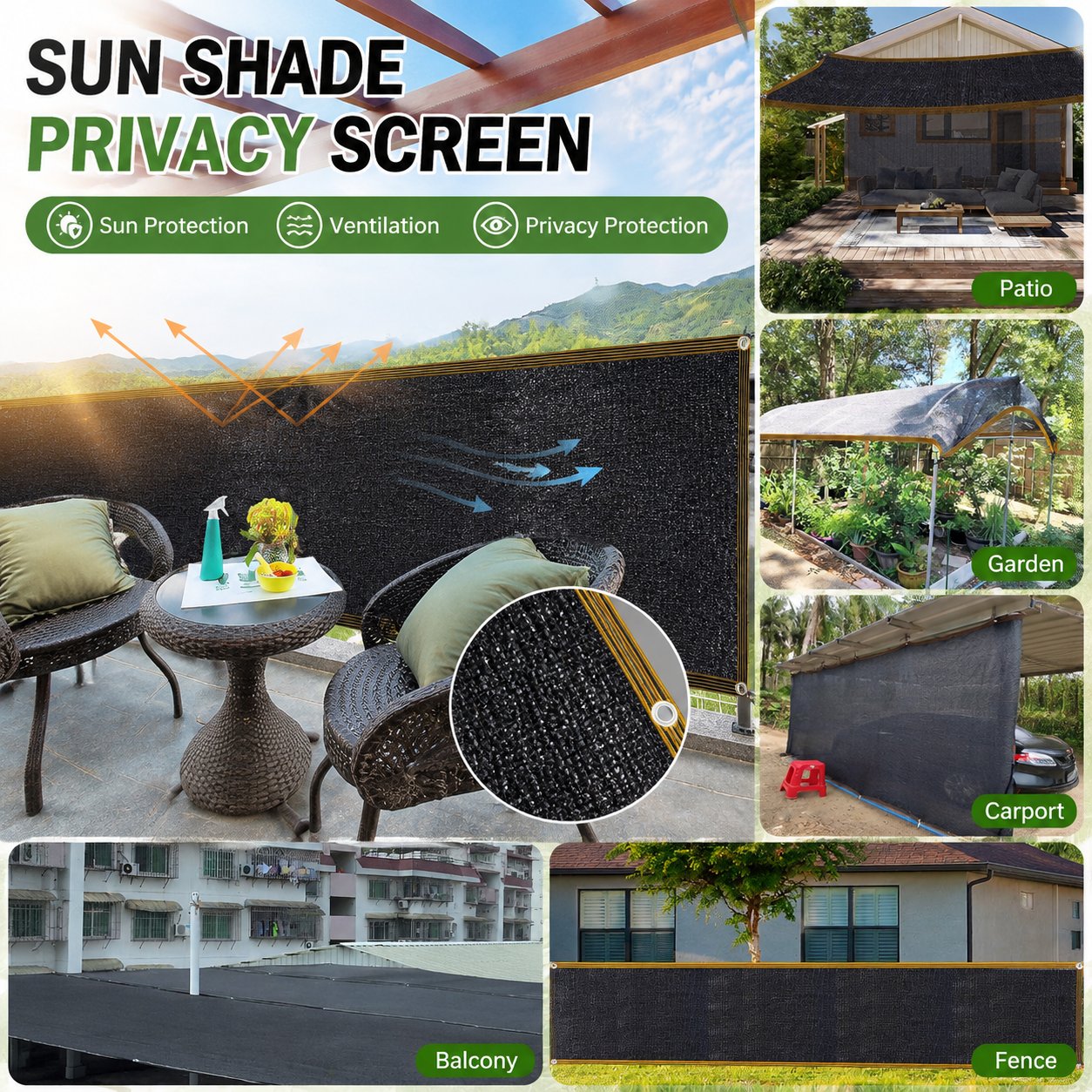 ☀️ 98% UV-Blocking Sunshade Net – Ultimate Outdoor Protection-6