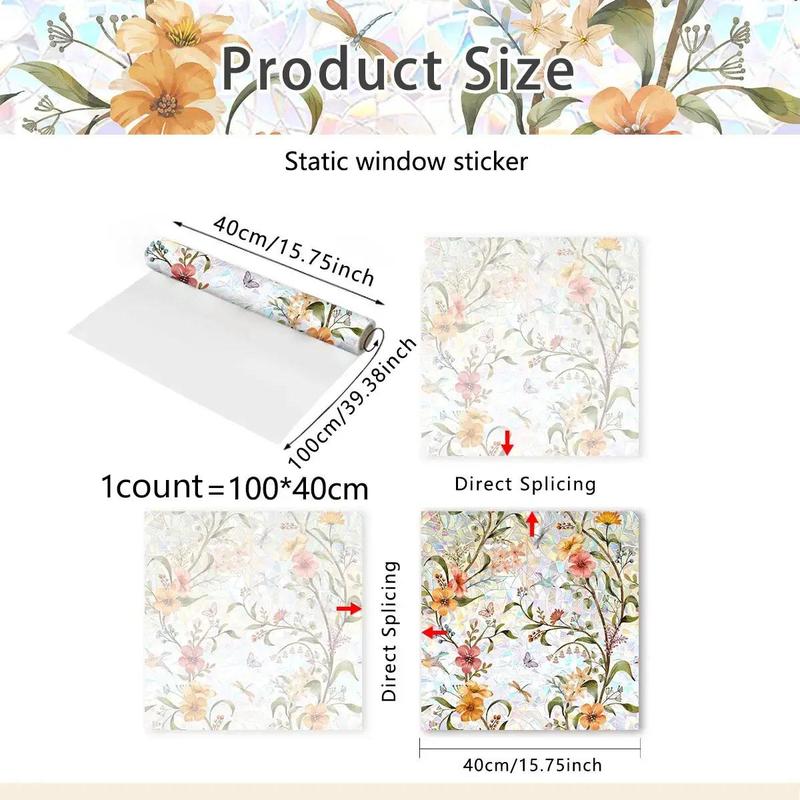 Floral Pattern Window Sticker