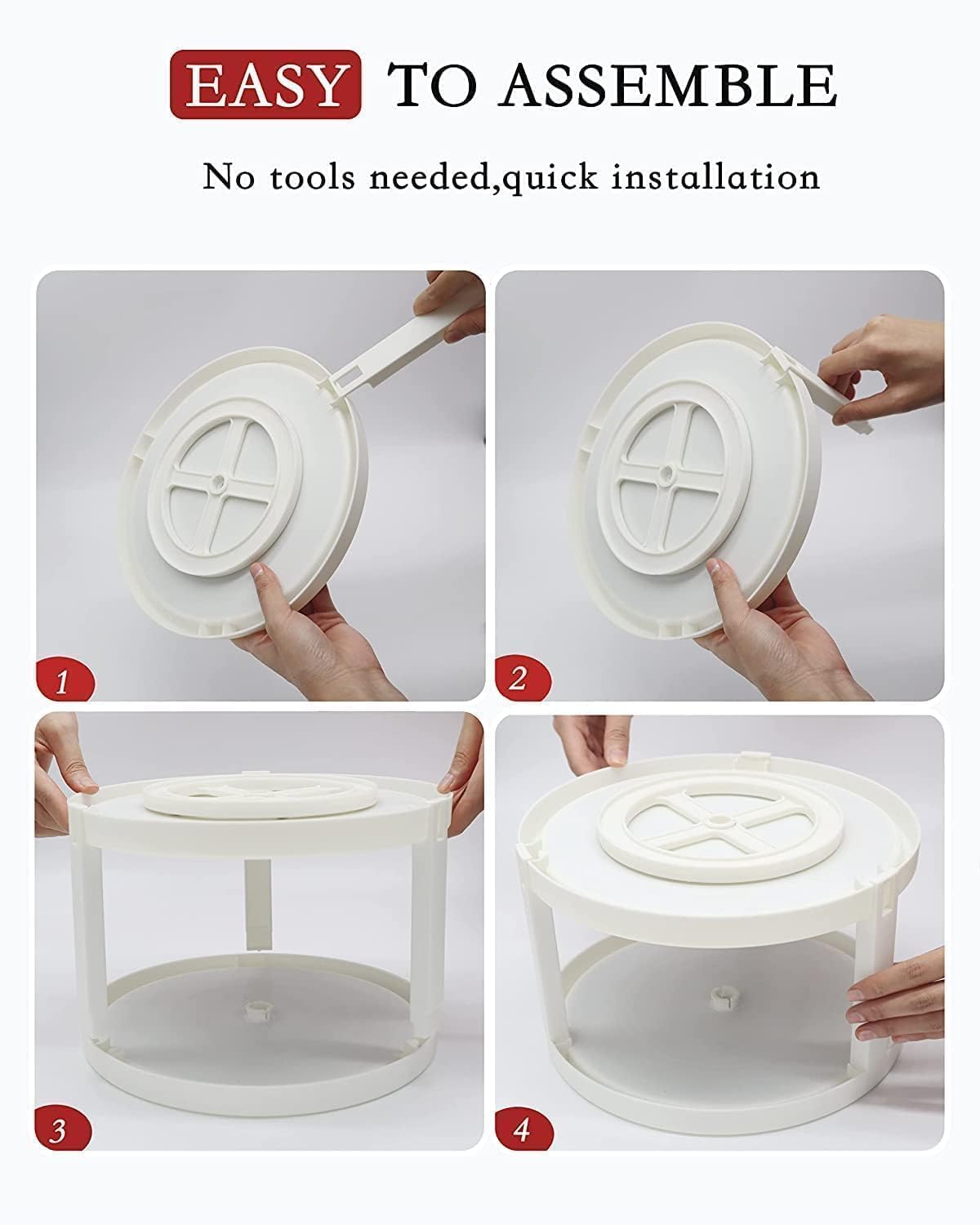 Double Layer Rotating Tray – 10-Inch Spice Rack Organizer