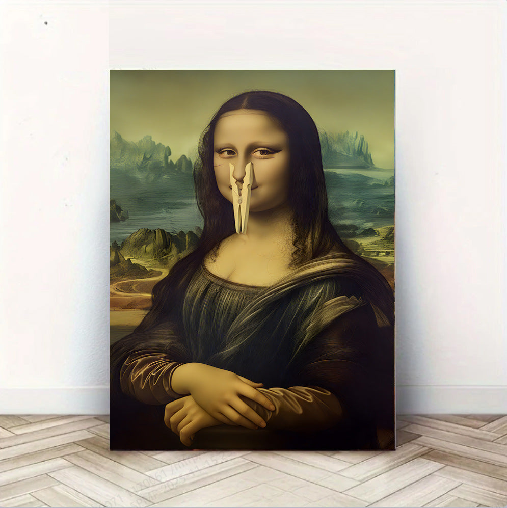Interesting Mona Lisa art imitation oil painting wall decoration