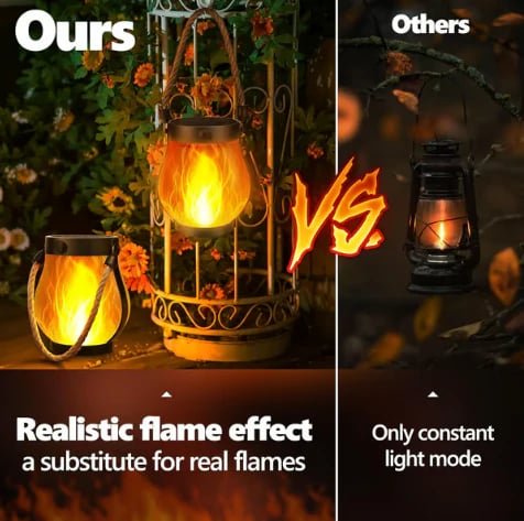 Dancing flame Solar Lantern Outdoor Lights