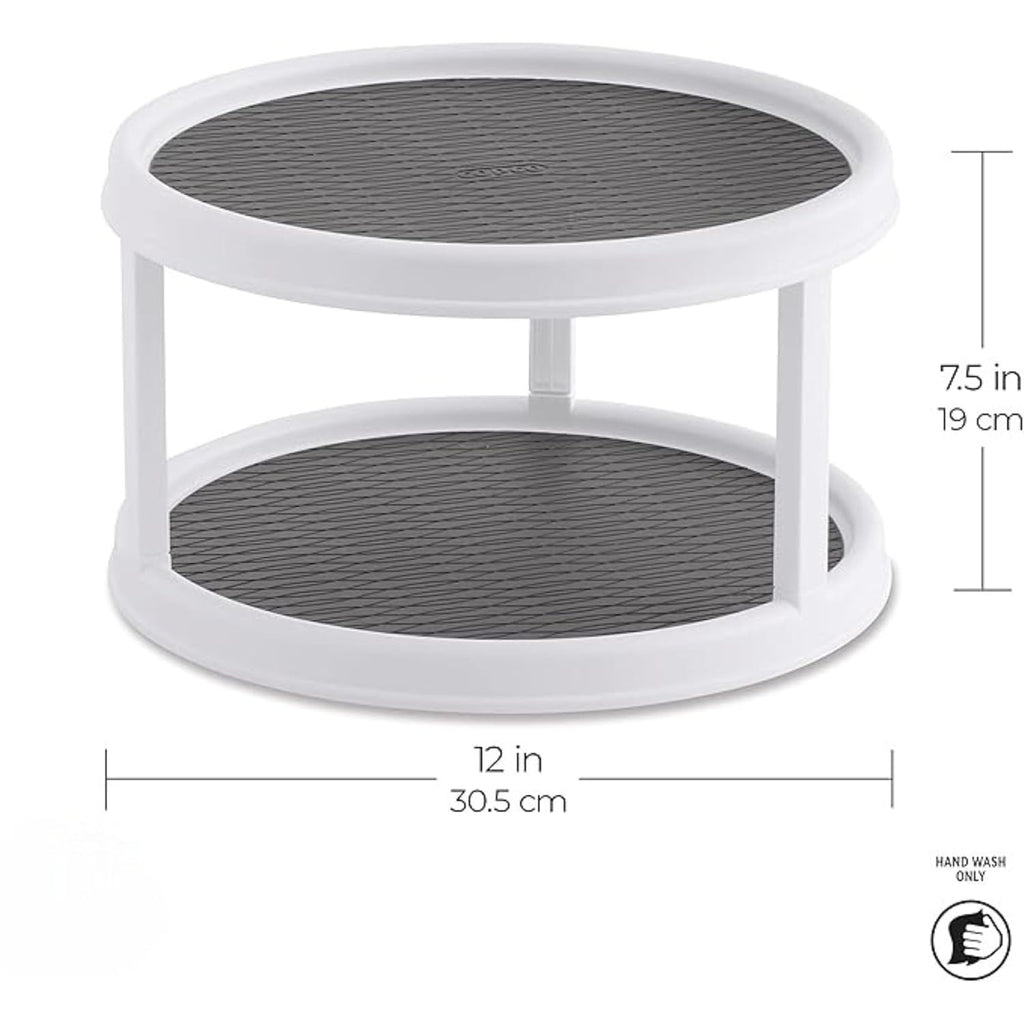 Double Layer Rotating Tray – 10-Inch Spice Rack Organizer