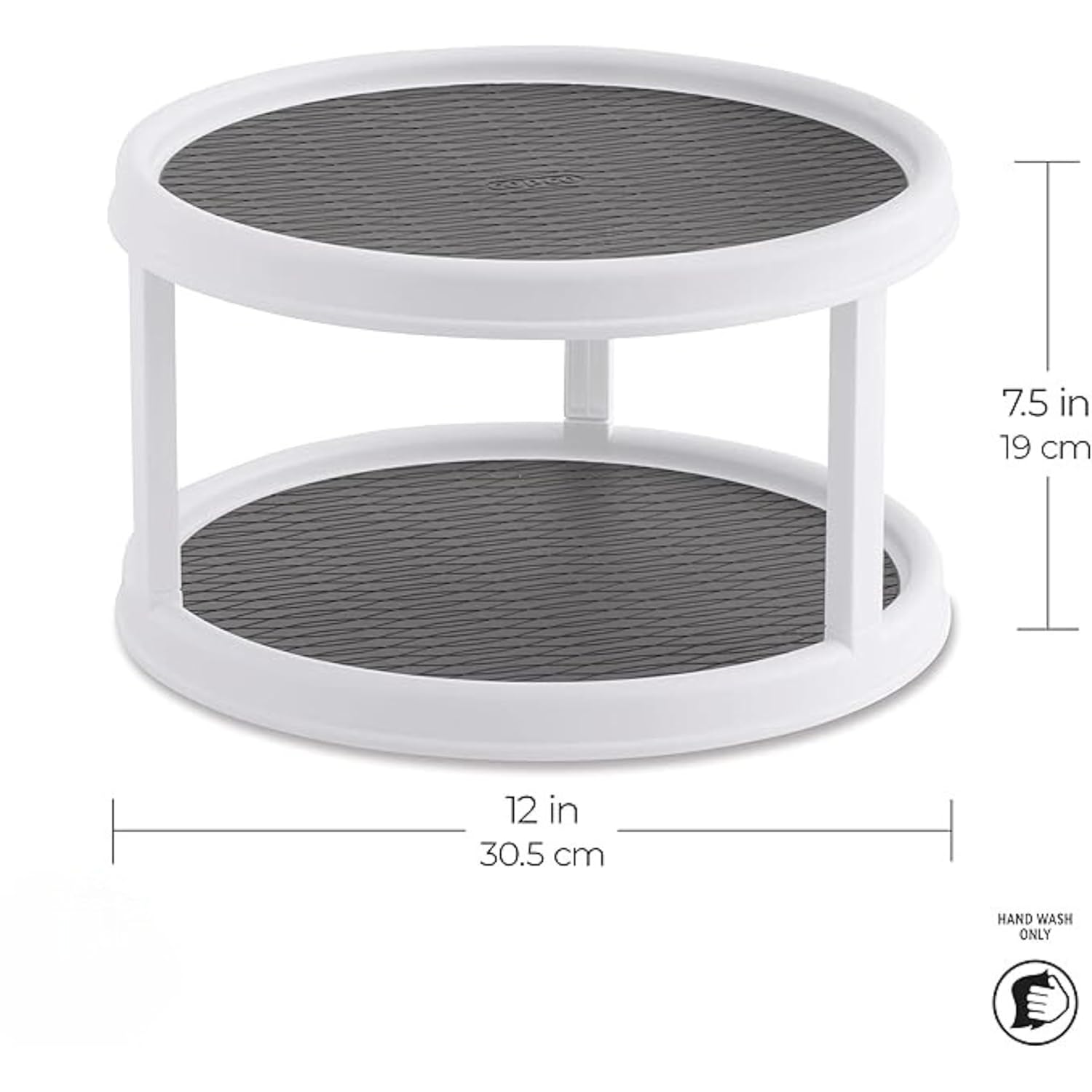 Double Layer Rotating Tray – 10-Inch Spice Rack Organizer