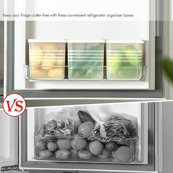 Fridge & Pantry Storage Containers – Food Organizers (6-Pack)