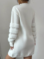 Knitted long-sleeved dress
