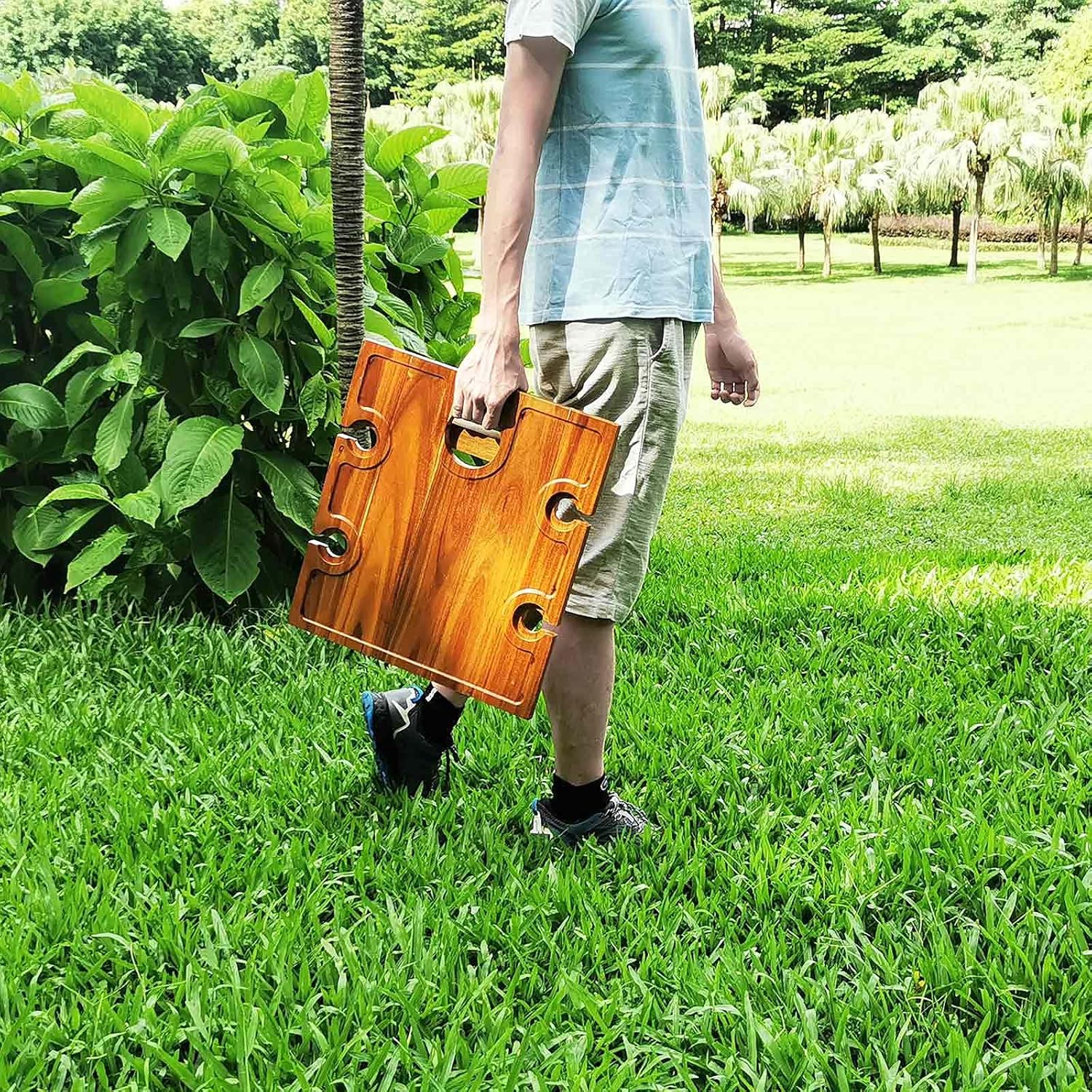 Deluxe Portable Picnic Wine Table