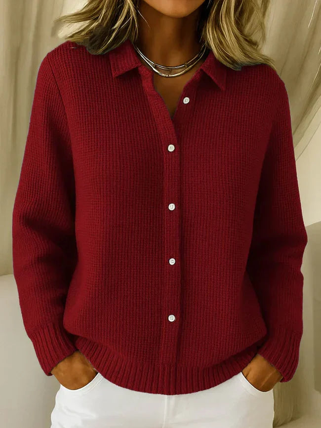 NEW🔥 Women's Casual Cotton Button-Down Cardigan Sweater