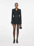 Tailored Double Breasted Belted Blazer Mini Dress