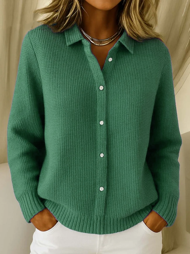 NEW🔥 Women's Casual Cotton Button-Down Cardigan Sweater