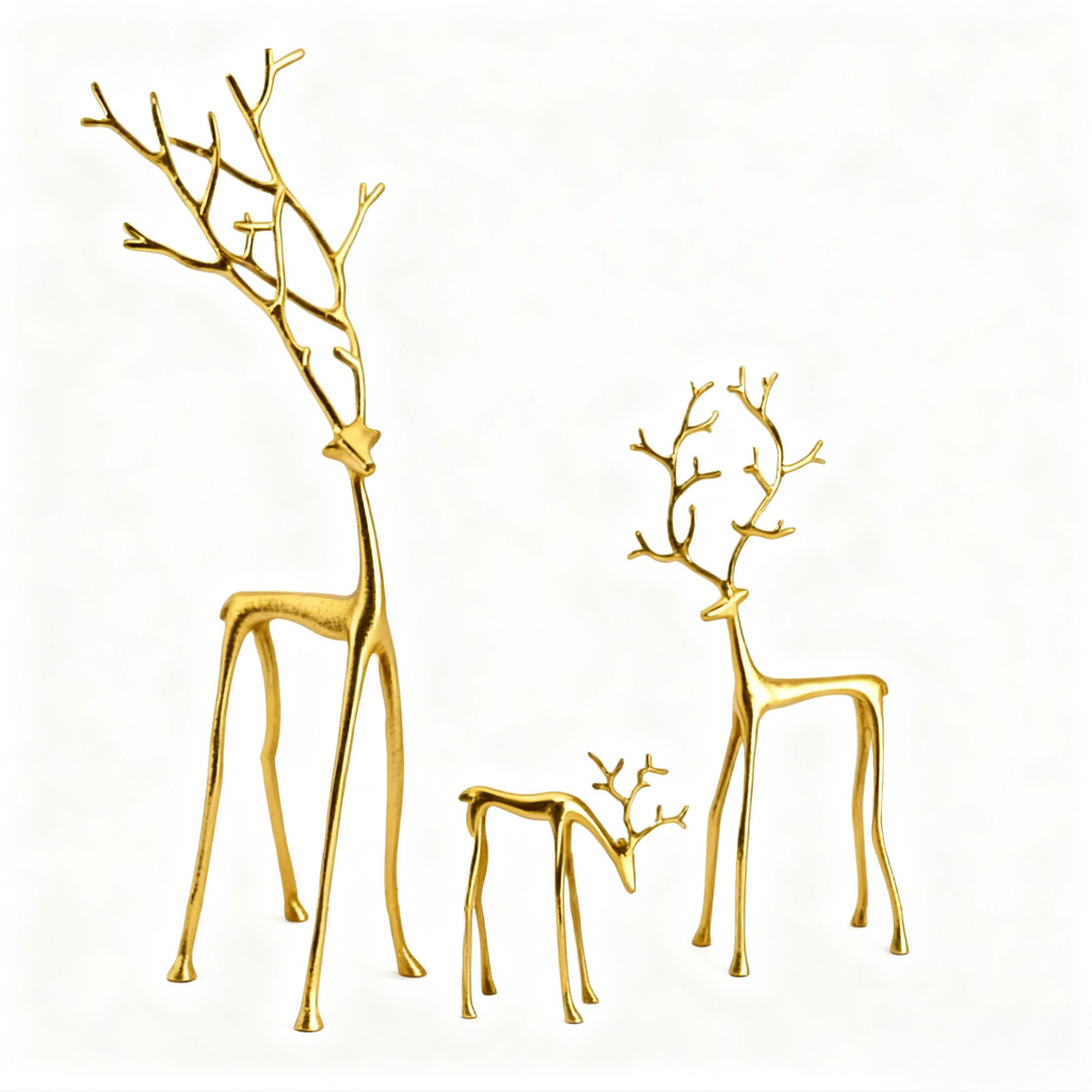 Black Reindeer Statues-Christmas Decorations
