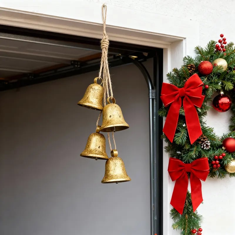 4 PCS Vintage Gold Bell Set Country Style Farmhouse Christmas Decoration