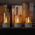 2025 New Arrivals🔥Gold Glass LED Candles(3 PCS)