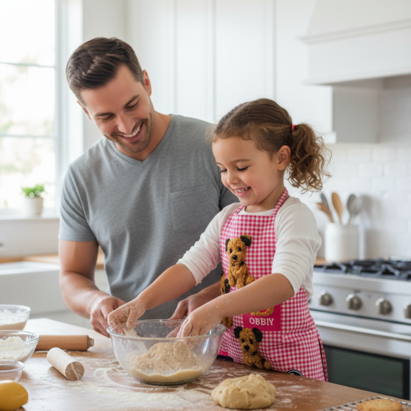 Adorable Dog Kids Apron – Perfect for Cooking & Painting