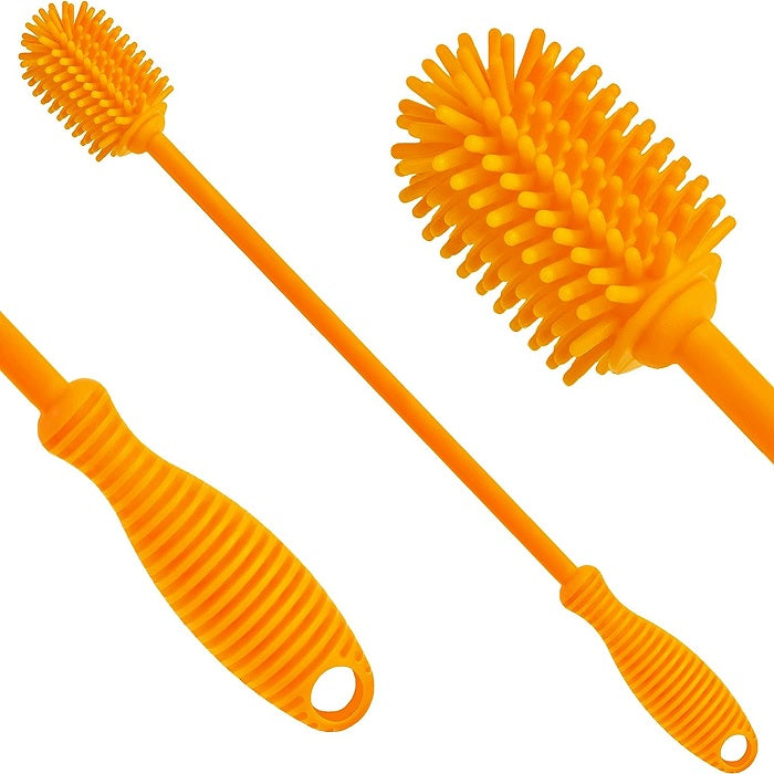 Silicone Bottle Cleaning Brush – Long Handle, Non-Scratch (Flexible)