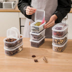 2-Way Food Storage Box – Transparent, For Fridge & Snacks