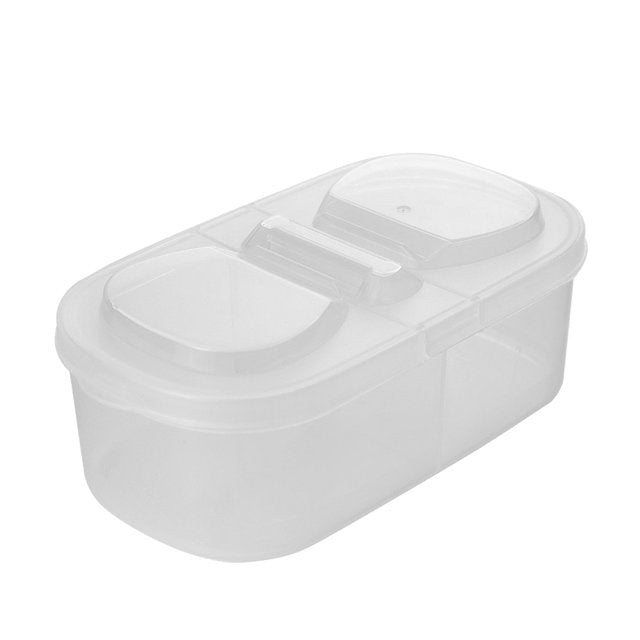 2-Way Food Storage Box – Transparent, For Fridge & Snacks
