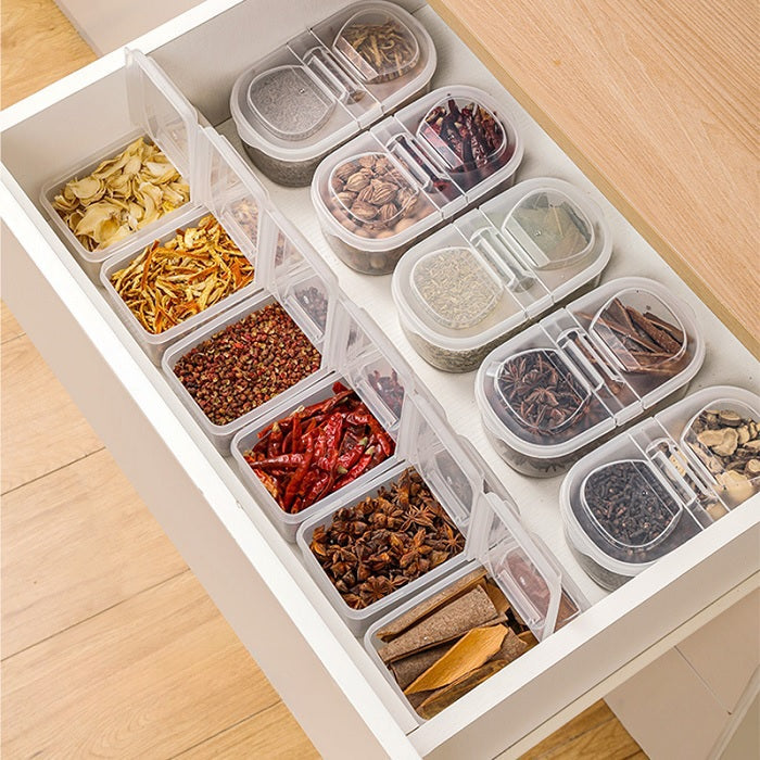 2-Way Food Storage Box – Transparent, For Fridge & Snacks