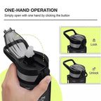 1000ml Leak-Proof Water Bottle – Time Marker & Straw for Gym, School