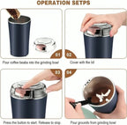 Electric Coffee & Spice Grinder – Stainless Steel, Overheat Protection